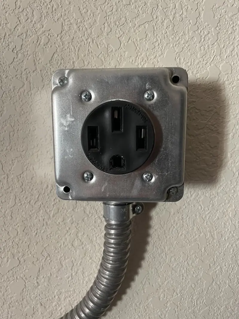 NEMA 14-50 outlet installed for Smart Home Electrical in Emma